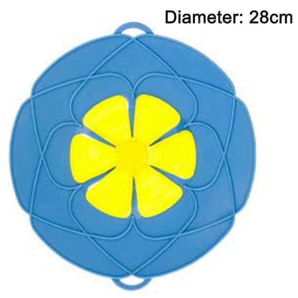 28cmシリコンアンチオーバーフロー蓋、ポットカバーシリコンこぼれストッパー蓋