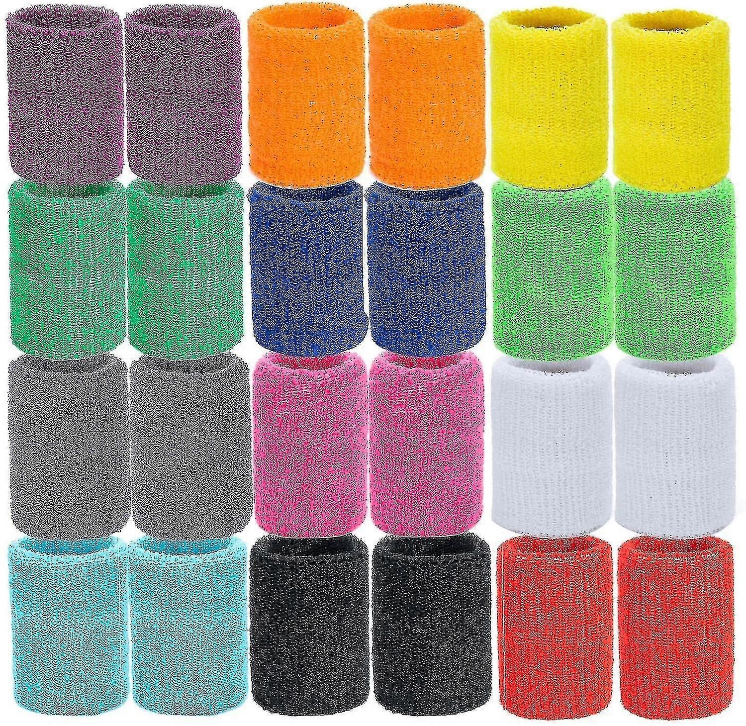 24 חתיכות צמיד צמיד כותנה צמידים סופגים זיעה לגברים