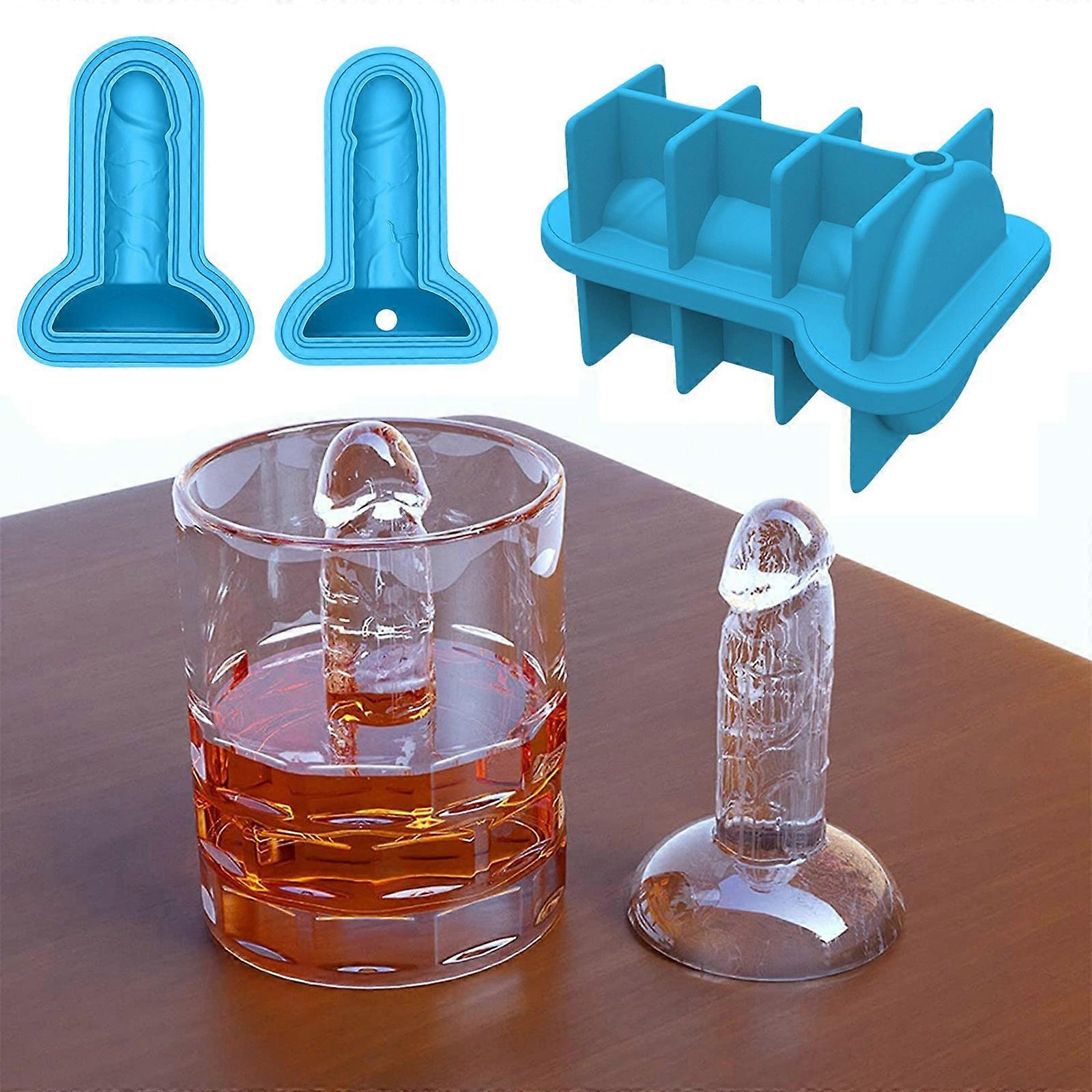 2PC Adult Prank Ice Cubes Mould Novelty Ice Cubes Tray Spoof Ice Molds For Ice Chilling Whiskey Cocktails Make Ice Blocks And Funny Ice Coffee Cubes