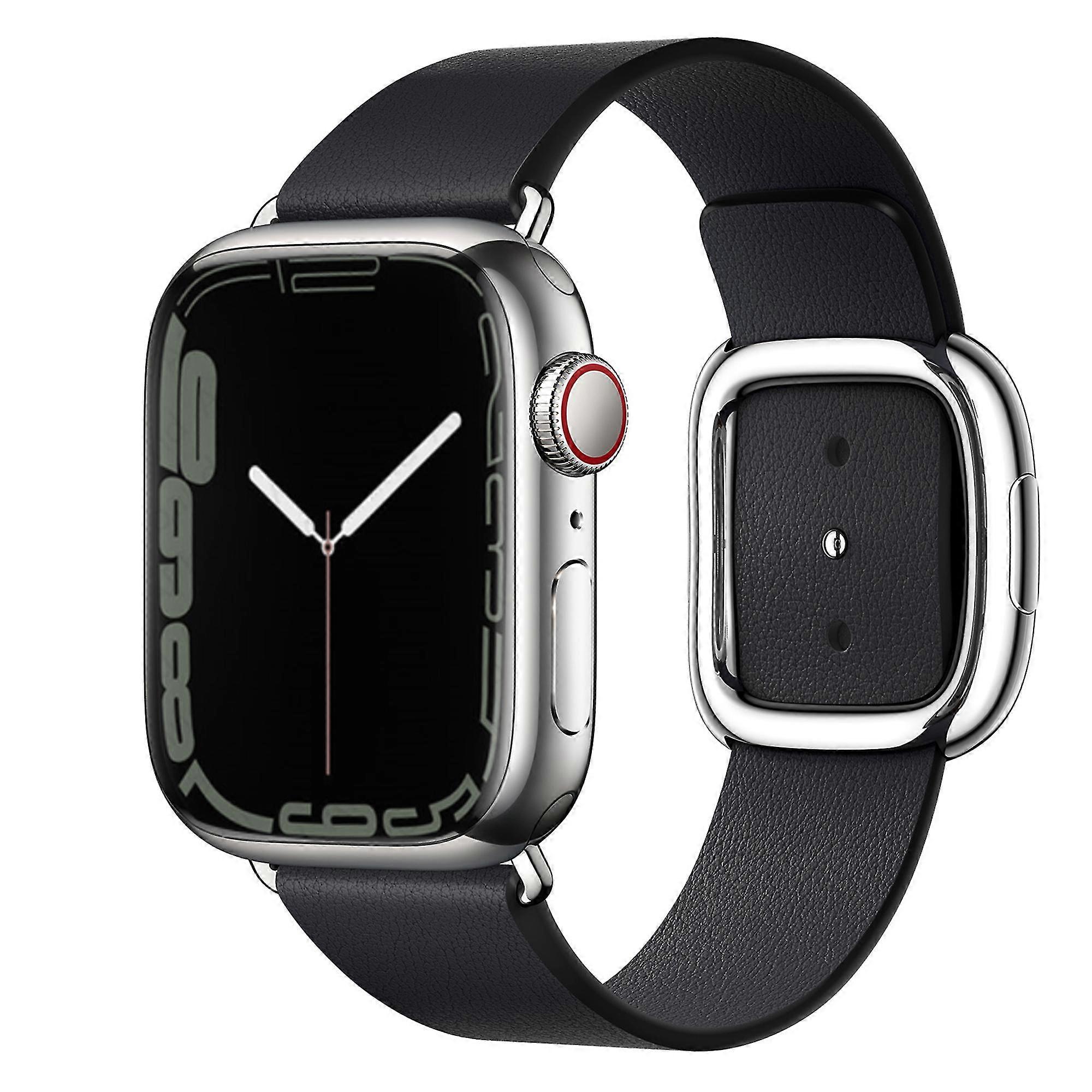 רצועת אבזם מודרנית לרצועת Apple Watch 45 מ"מ 41 מ"מ 44 מ"מ/40 מ"מ 38 42 מ"מ 49 מ"מ צמיד עור Correa Iwatch סדרה 3 6 Se 7 8 Ultra