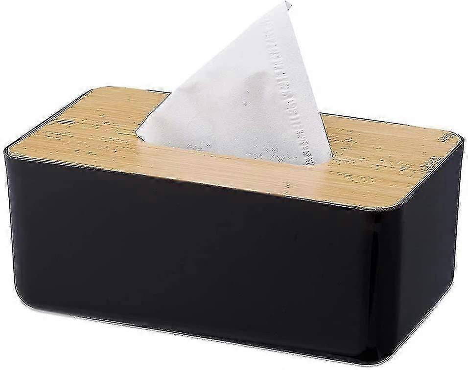Tissue Box, Bathroom Tissue Dispenser, Rectangular, Bamboo, Simple And Convenient