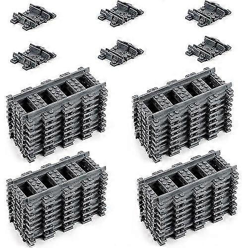 City Rails Jeu de 42 rails compatible avec le leader du marché (36 rails droits, 6 rails flexibles) SENZHE