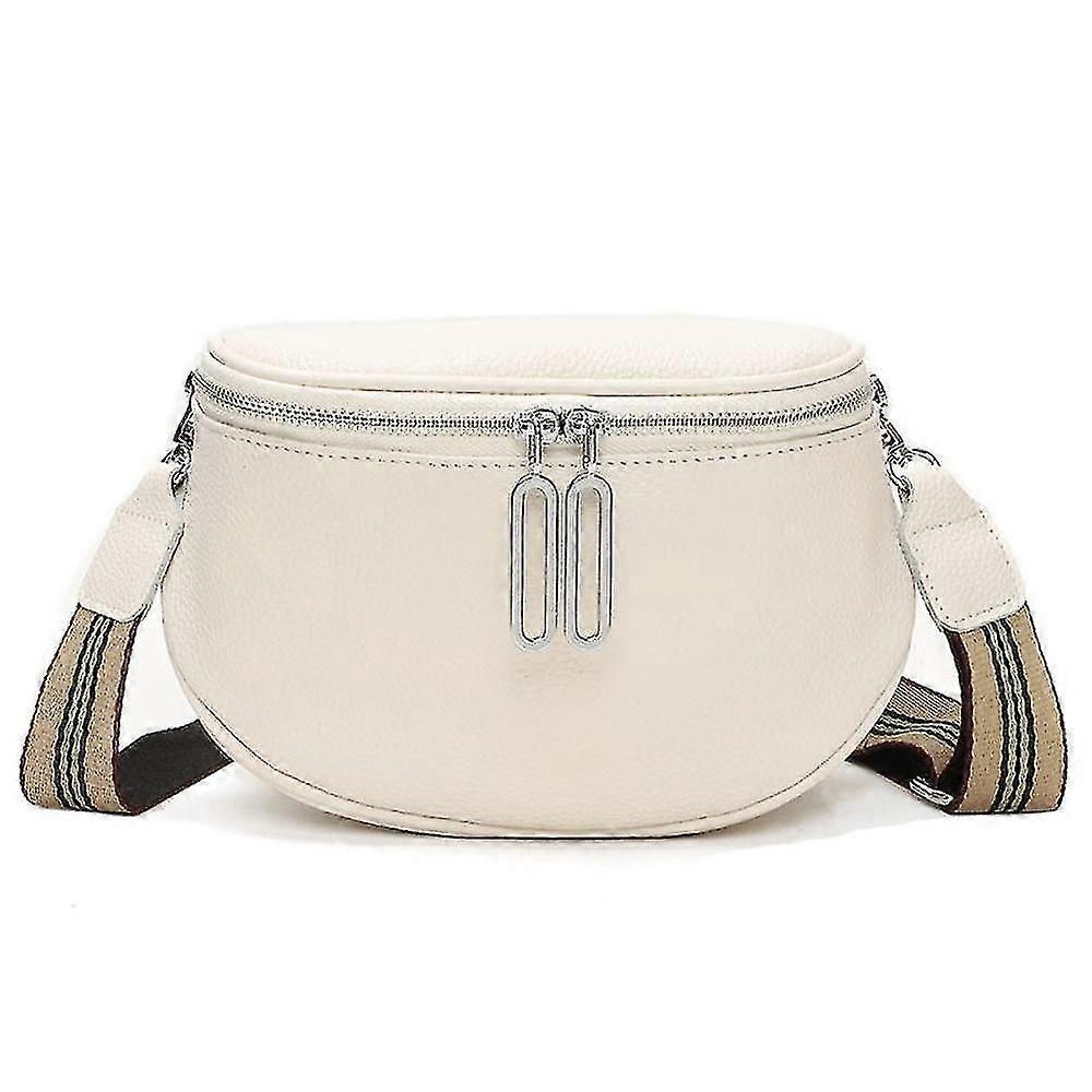 Dam Crossbody Väskor Dam Bred rem Bröstväskor Dam Läder Bältesväskor Dammode
