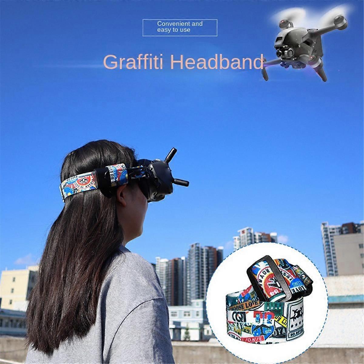 Suitable for FPV Video Glasses Graffiti Color Headband Fixed Strap