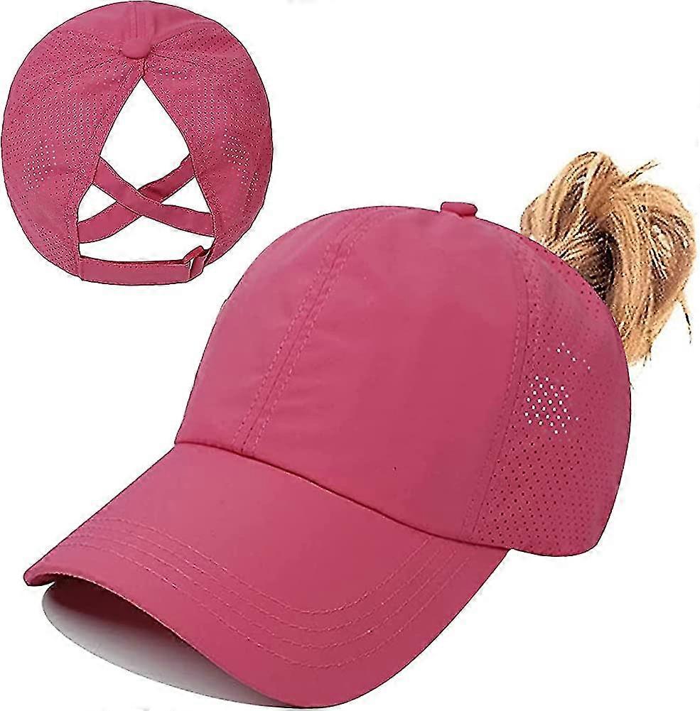 Crday Womens Criss Cross Ponytail Baseball Cap.high Messy Bun Ponycap Quick Drying Mesh Outdoor Gift