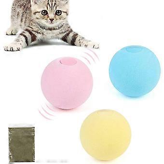 katt leker interaktive katteleker for innendørs katter catnip leker 3-delt katt ball sett med 3 komedie
