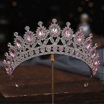 Cheerfeel 605 Corona Regina Barocca, Diademi Nuziali Fatti A Mano In Oro E Corona Per Sposa Strass Di Cristallo Corona Grande Diadema Per Donna