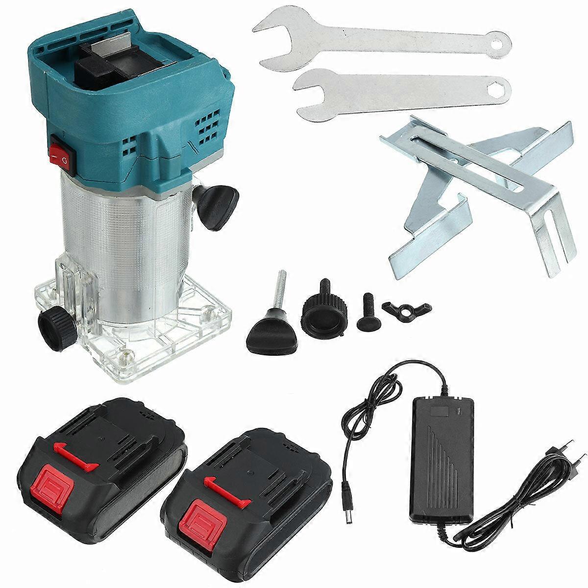 6.35Mm Cordless Electric Trimmer Compact Palm Router Corded Woodworking Trimming Edge Guide Wood