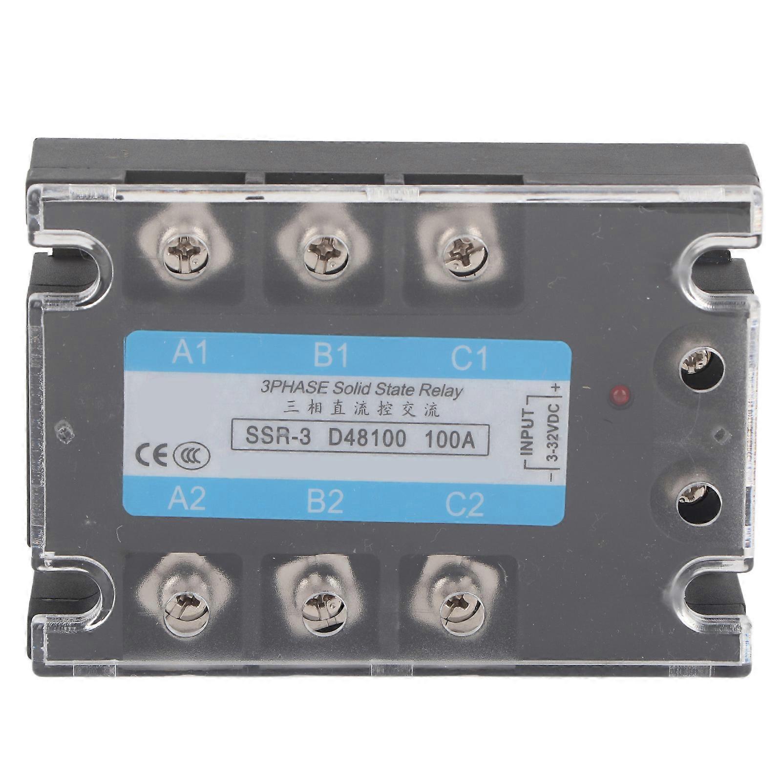 3 Phase Solid State Relay Electric Input SSR~3 D48100 100A DC Controlled AC 480V NO.7372