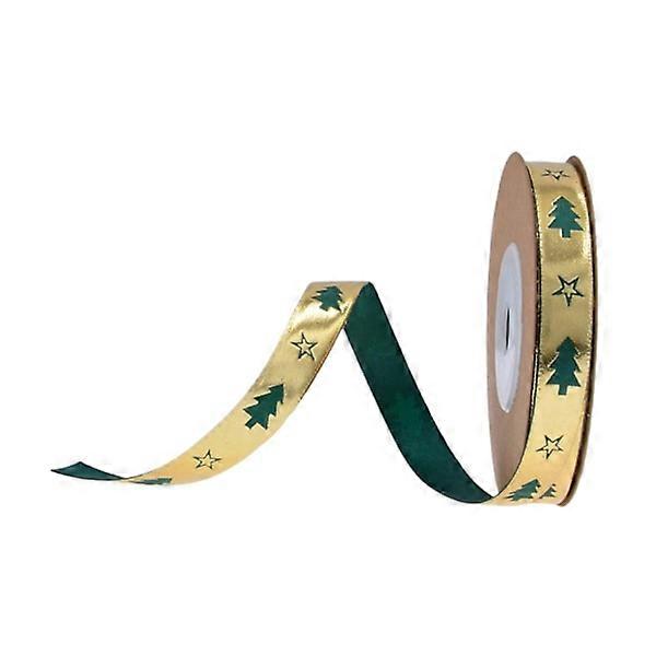 Christmas Ribbon Multipurpose Decorative Christmas Pattern Wrapping Ribbon Style B