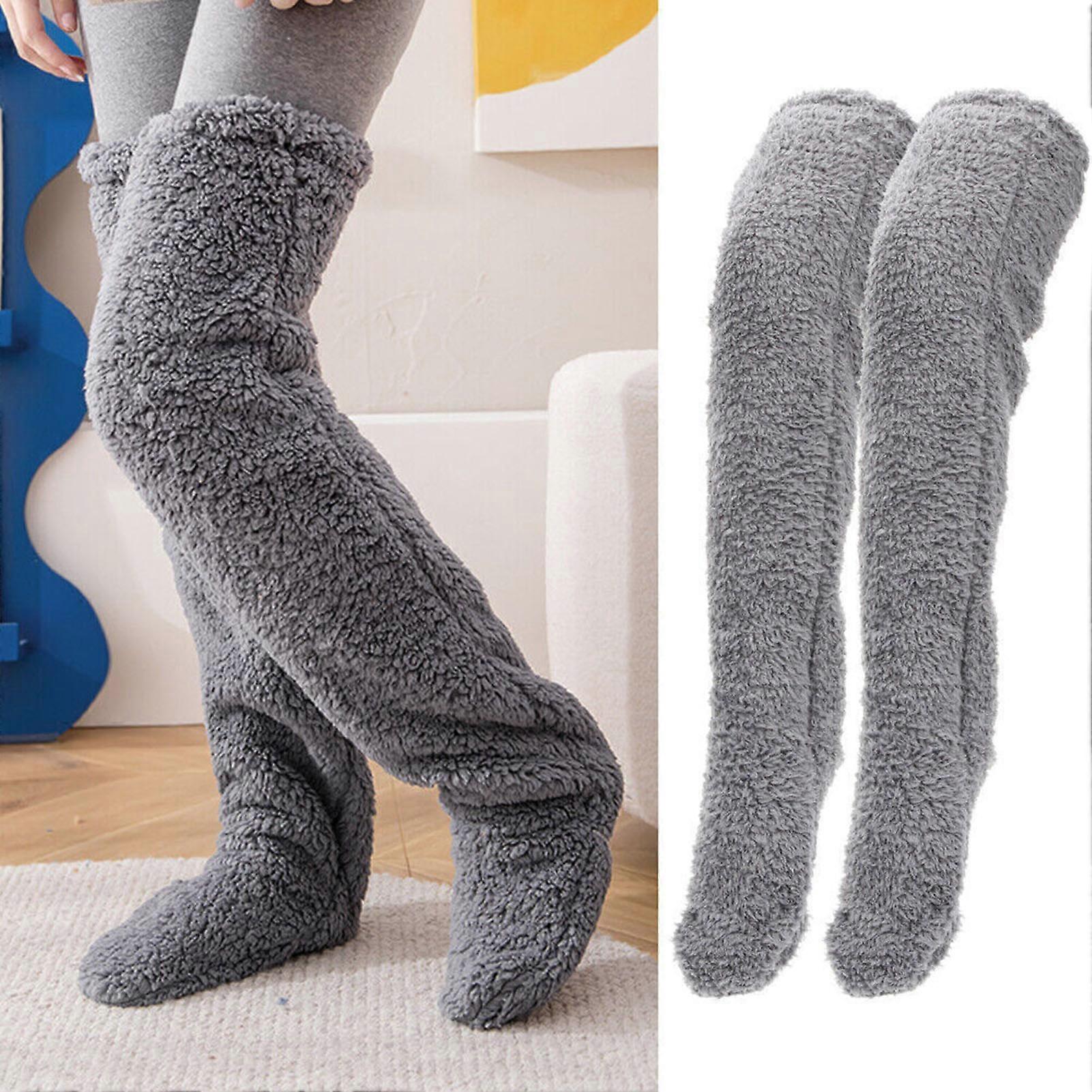 Winter Fluffy Sock Slippers Comfortable Knee Protection Stockings Suitable for Friends Family