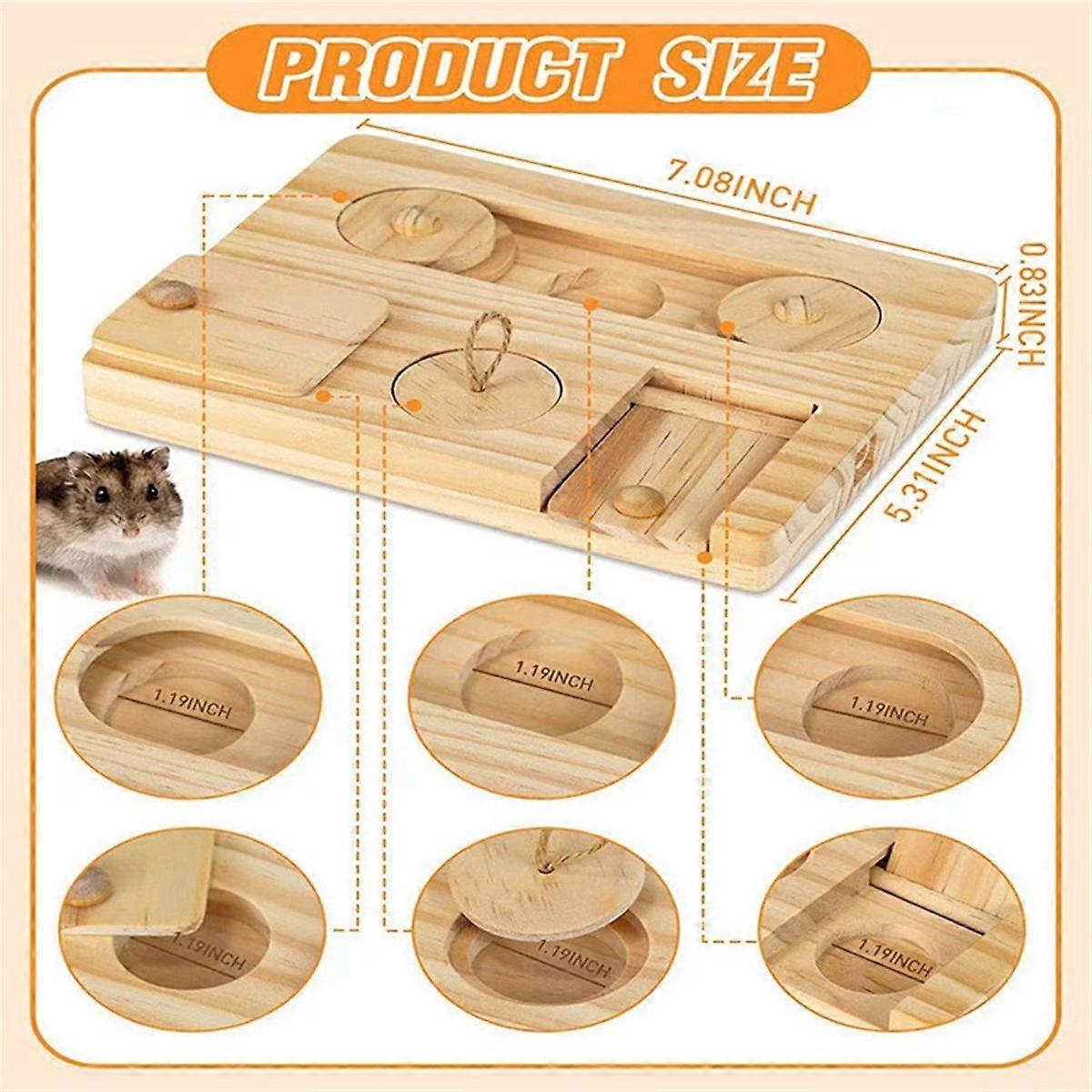 Guinea Pig Foraging Toys 6 in 1 Wooden Toys for Guinea Pig Educational ...