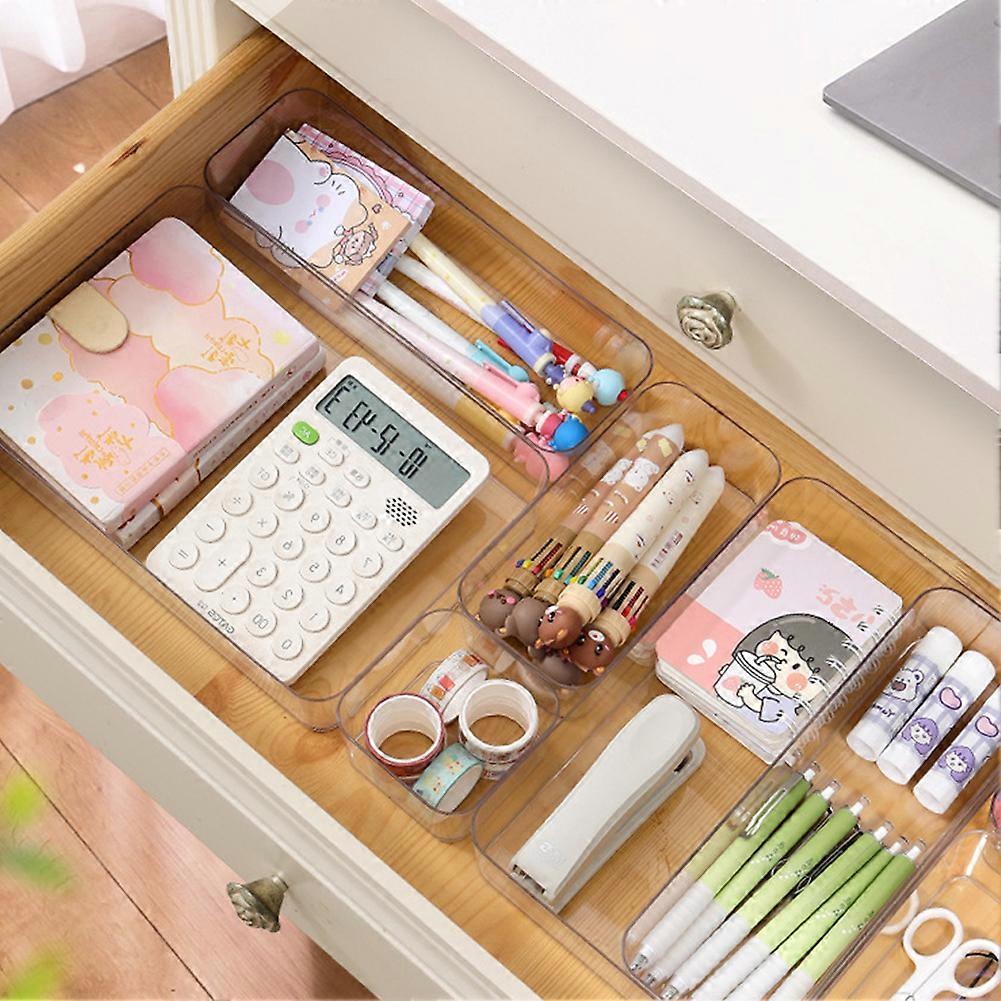 Desktop Drawer Storage Box Transparent Cosmetic Lipstick Organiser for Dressing Table