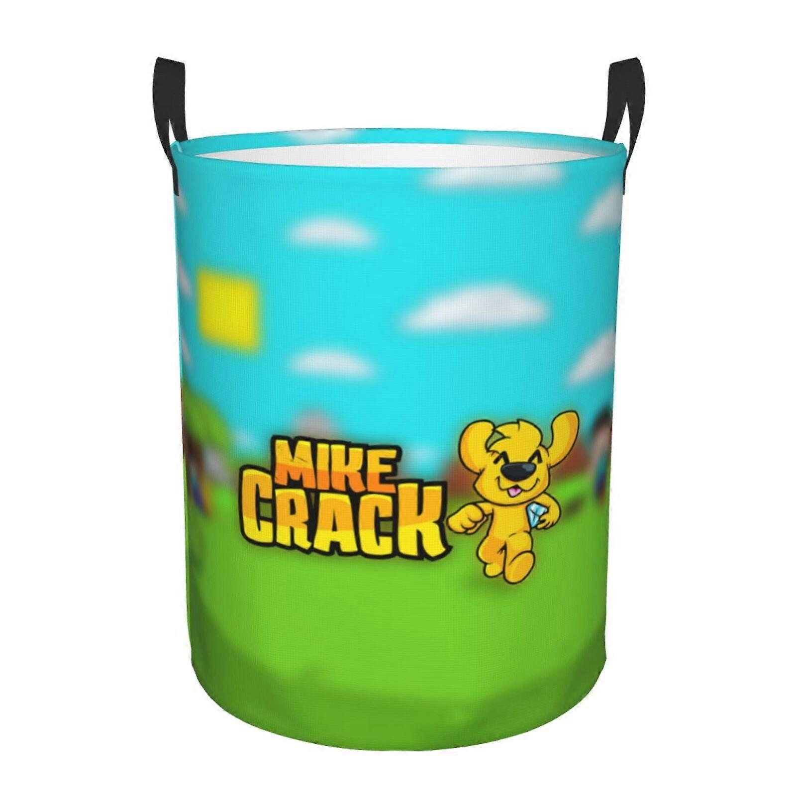 Mikecrack 3D Graphic Φλόγα Καλάθι πλυντηρίου Φωτιά Φωτιά Τα ρούχα παρεμποδίζουν την αποθήκευση με λαβή-SYS28456