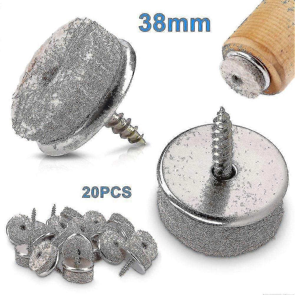 20pcs τα έπιπλα τσόχα τσόχας γλιστρούν με την καθορισμένη προστασία πατωμάτων ανεμόπτερων καρεκτών βιδών