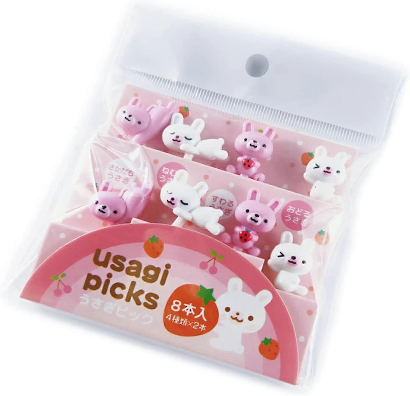 Wabjtam Set Of 8 Mini Fork Animal Bear Shaped Fruit Fork Cartoon Snack Cake Dessert Forks Fruit Toothpicks For Party Decorations Food Forks Mini