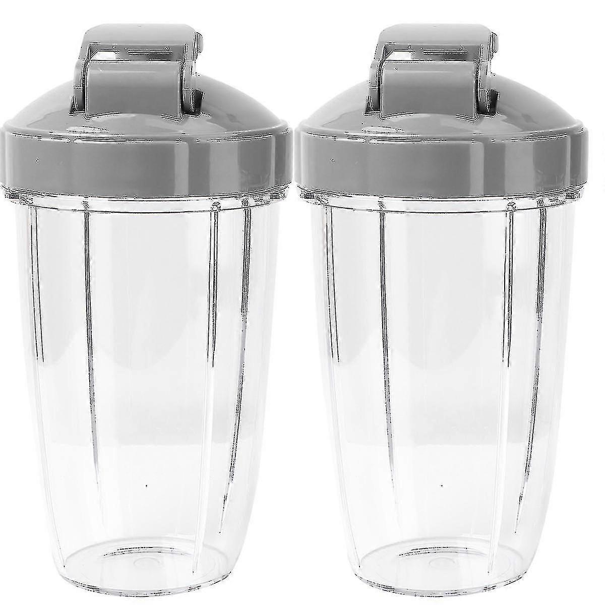 2pcs 24oz Cups With To Go Lids Set Compatible With Nutribullet 600w 900w Blender