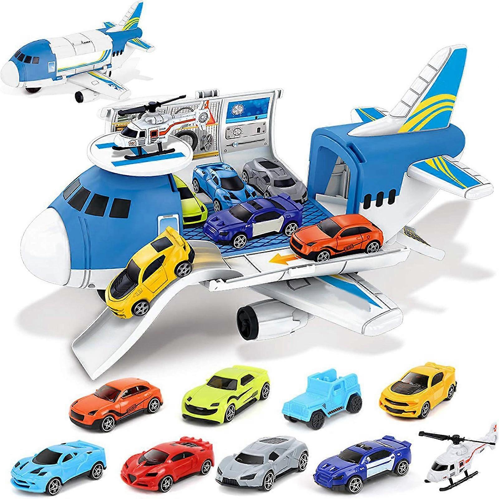 Aircraft Vehicle Toys Fun Educational Simulation Transport Cargo Airplane Car Toy Play Set for 3 to 6 Years Old
