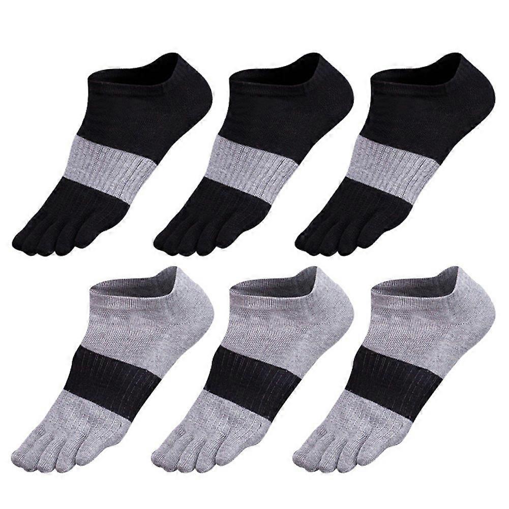6 Pairs Toe Socks Running Five Finger socks No Show Crew Socks for Men