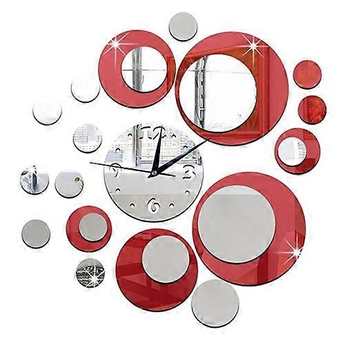 Acrylic Clock Design Mirror Effect Mural Wall Sticker Home Decor Craft