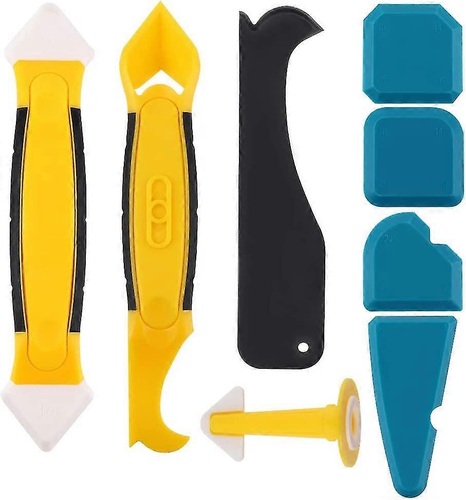 8 In 1 Gasket Remover Tools Scraper, Silicone Caulking Tools, Silicone Gasket Straightener With Scraper Caulk Extractor Nozzle For Bathroom, Kitchen