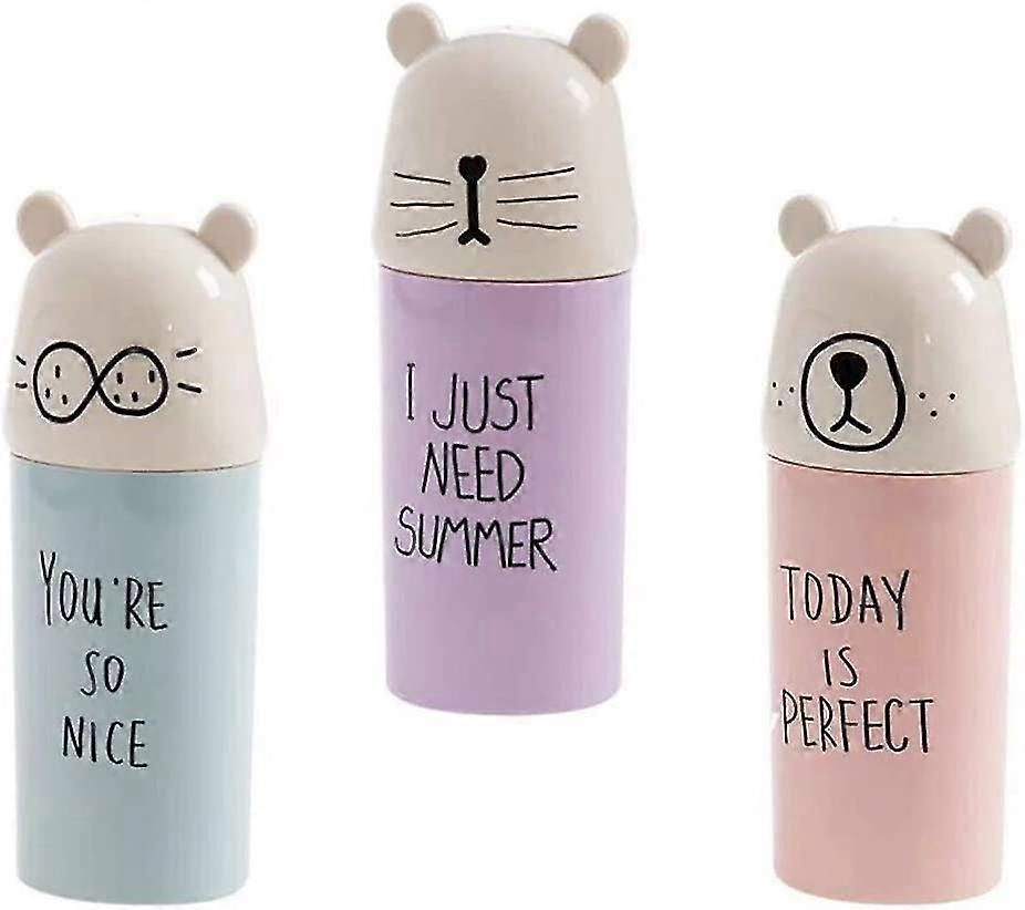 3pcs Travel Cup Toothbrush Holder