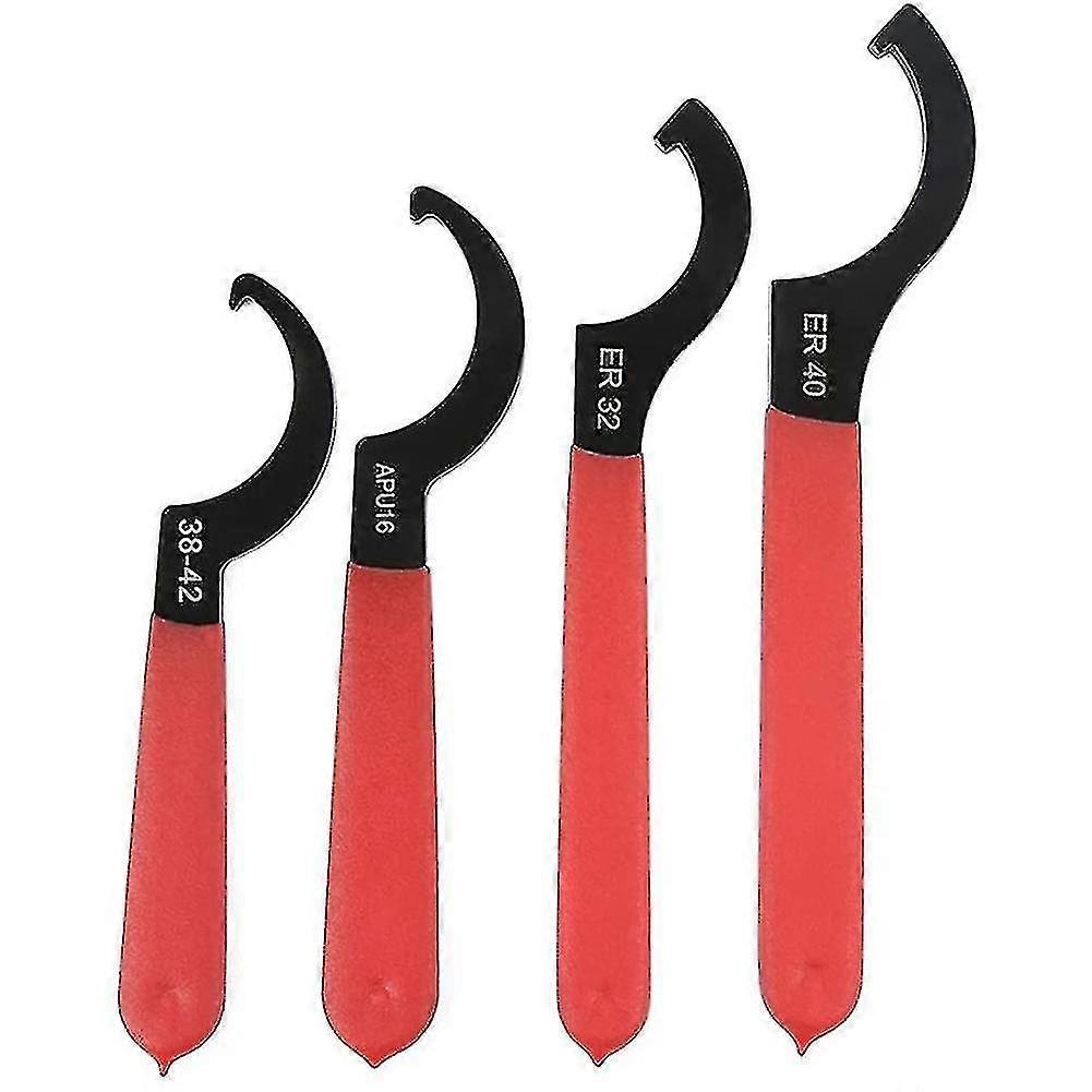 Coilover Wrench, Hook Wrenches Tools Set Shock Spanner Wrench Set C-shape Spanner Adjustable Spanne