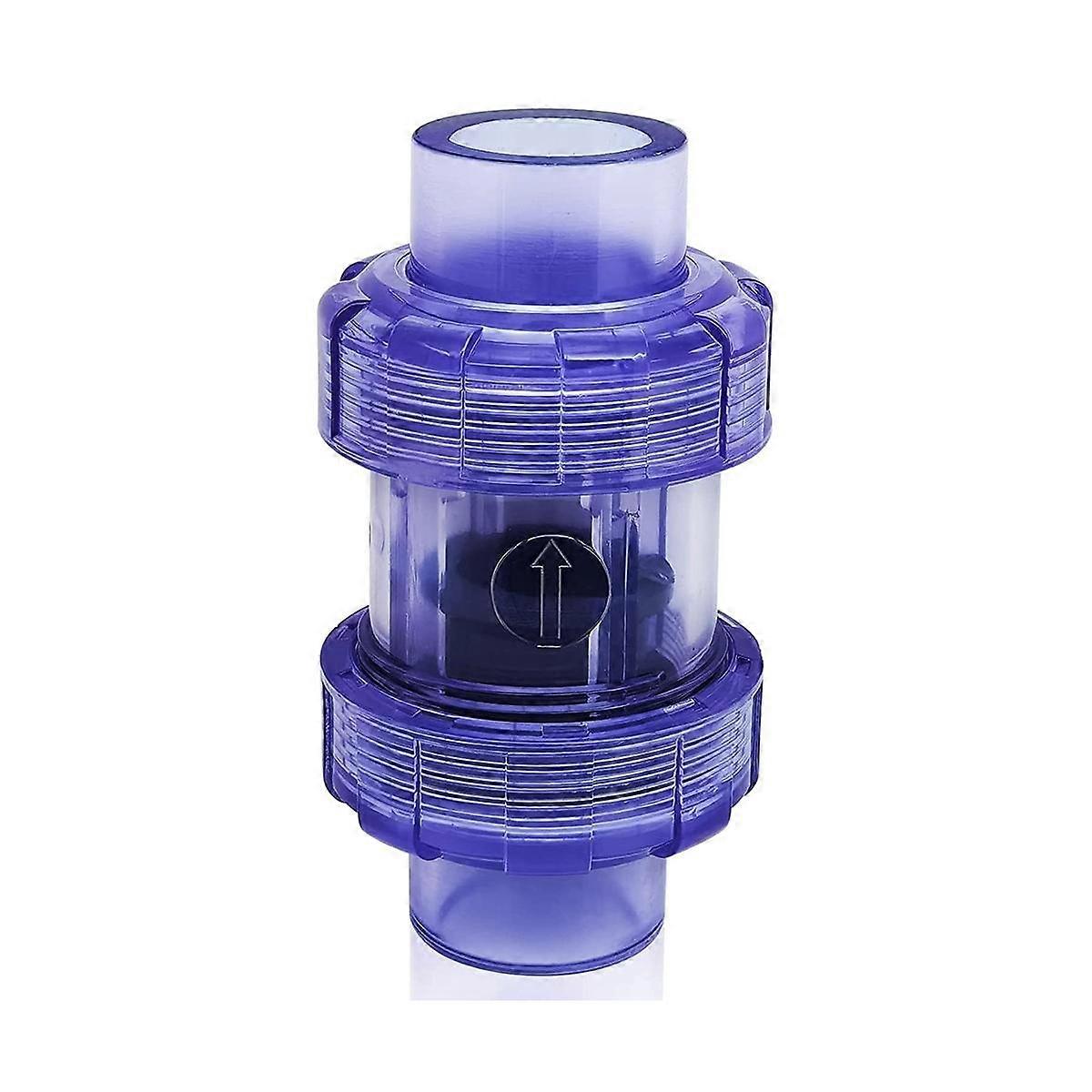 Check Valve 3/4 Inch True Union Check Valve Transparent Blue UPVC Check Valve Pipeline Check Valve