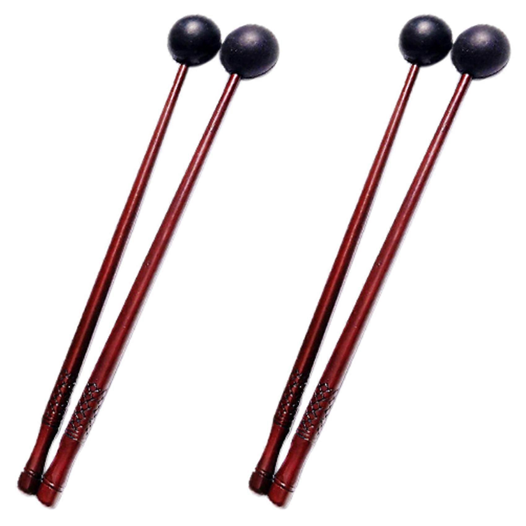 2 Pair Tongue Drum Mallets Soft Rubber Head Drum Mallets Sticks for Log Drums Tongue Drums and Keyb