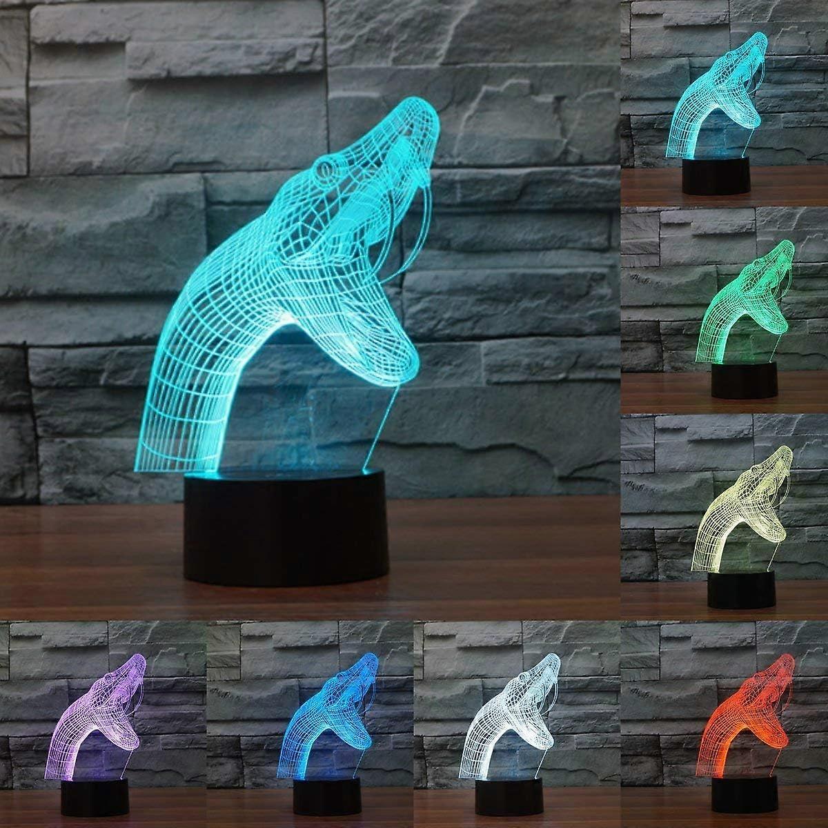 New Type 3D Snake Night Light Table Light 3D Lamp Table Lamp 3D LED USB 7 Color Change LED Table Lamp Xmas Toy Gift