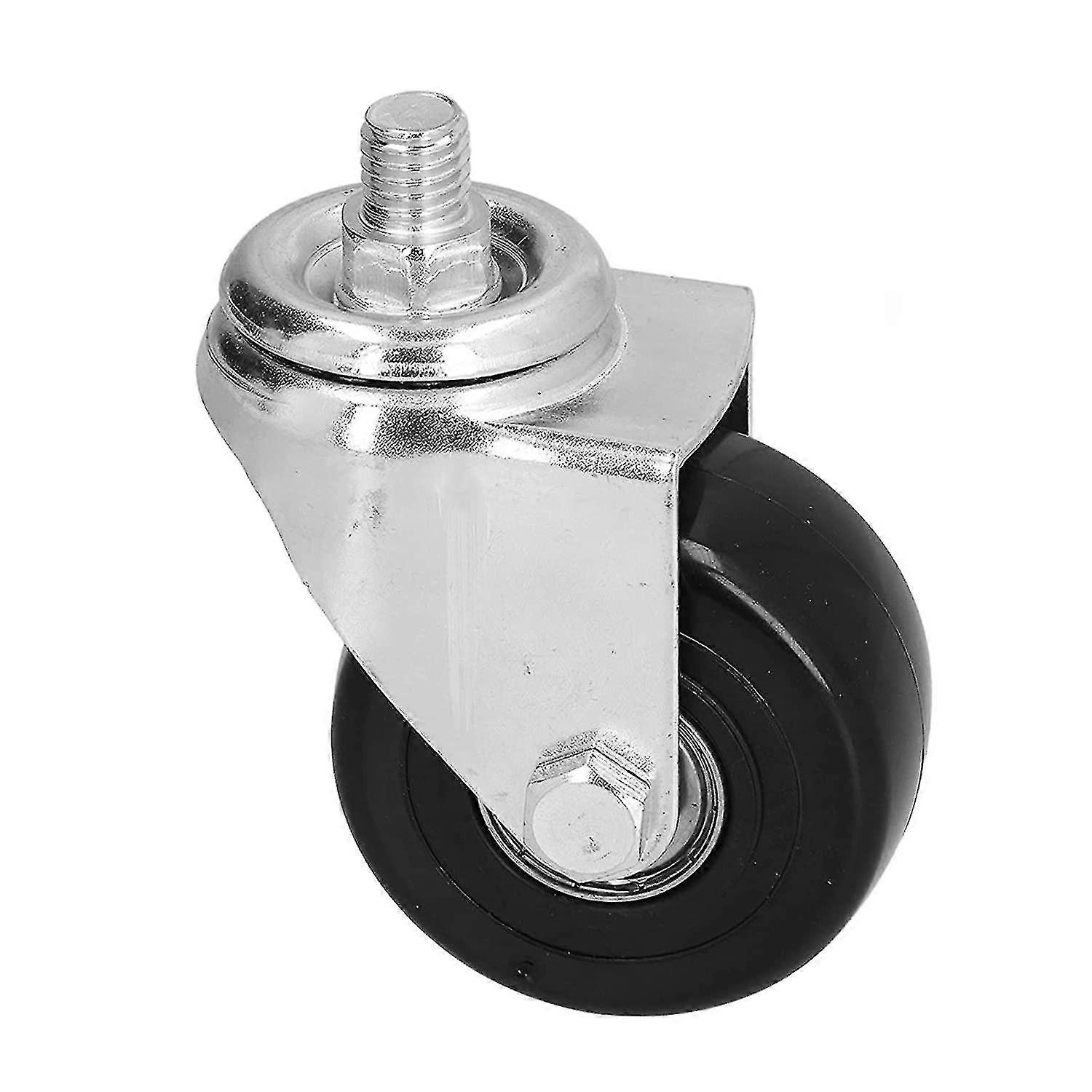 Stem Casters 360 Rotation Low Noise Heavy Duty Casters For Carts, Furniture, Dolly (silver+black)(2pcs)