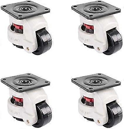 4pcs Swivel Casters, Industrial Machine Retractable Leveling Casters Gd-60f Heavy Duty Nylon Casters