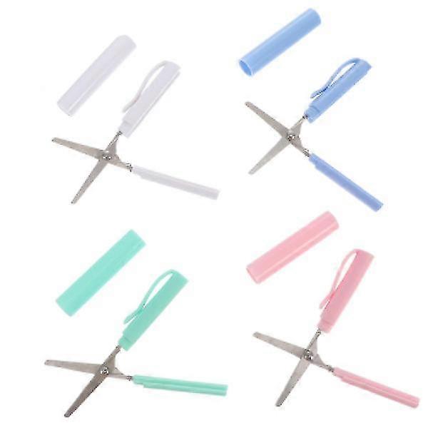 4pcs Colored Pen Style Scissors Lightweight Student Scissors Folding Art Scissor