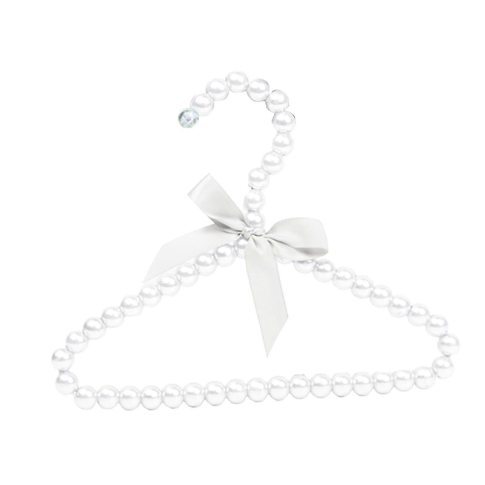 Clothes Hanger With Bow Non-slip Abs Children Faux Pearl Rack For Home