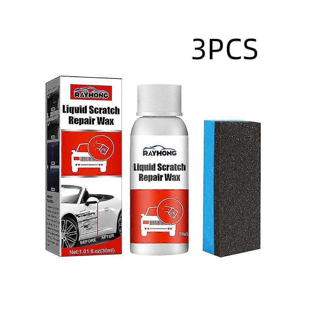 3pcs Scratch Removal Kit For Car Paintwork - Includes Scratch Remover, Super Resin Polish, Hi-tech Finishing Cloth, And Scratch Removal Applicator