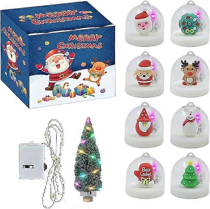 DIY Snow Globe Kit | 2023 Christmas Snow Globe Kit - Ornaments DIY Snow Globe Crafts | Cute Lighted Snow Globe Kit With DIY Water Globe, Christmas Tre