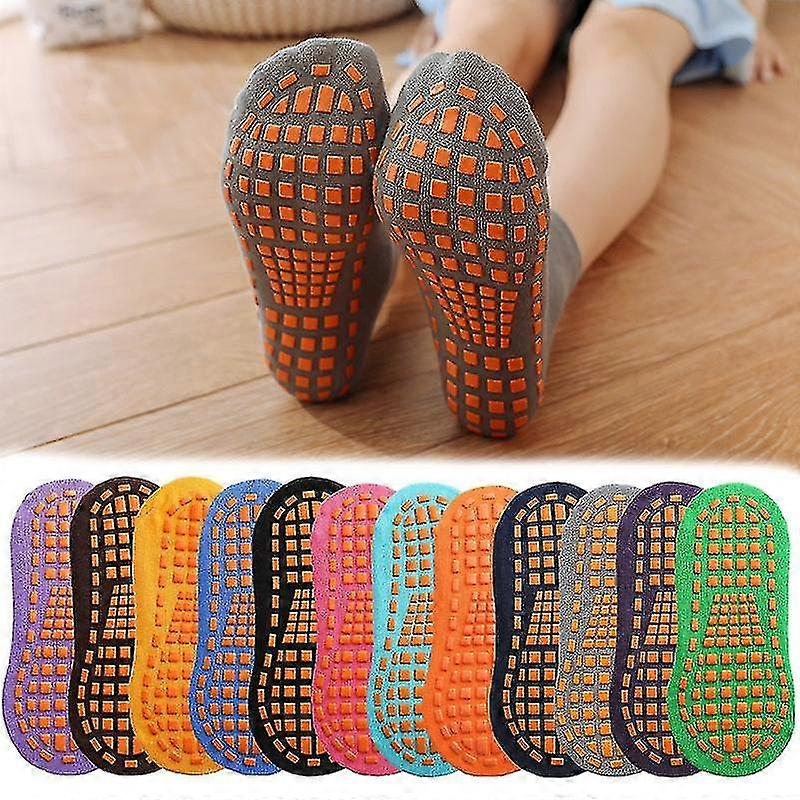 2 Pairs Kids Adults Anti-slip Sock Trampoline Sock Cotton Breathable Short Socks Elasticity Sport Boy Girl Outside Child Socks
