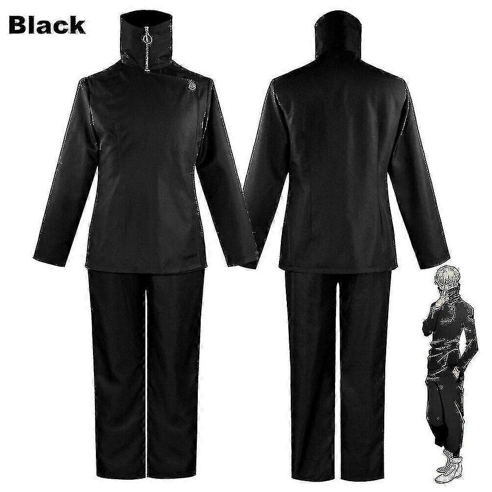 Black Anime Jujutsu Kaisen Inumaki Toge Cosplay Costume School Uniform-B
