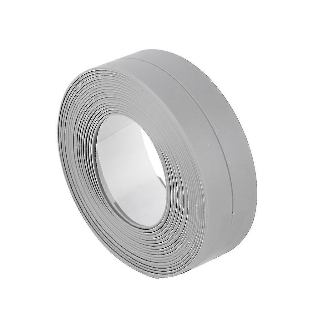 Grey Self Adhesive Sink Basin Edge Trim Kitchen Bath and Wall Sealing Strip (22mm x 3.2m)