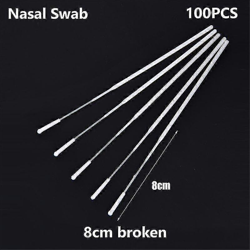 100pcs مسحة الأنف الفردية اختبار ذاتي معقم مسحة البلعوم الأنفي مسحة معقمة مسحات