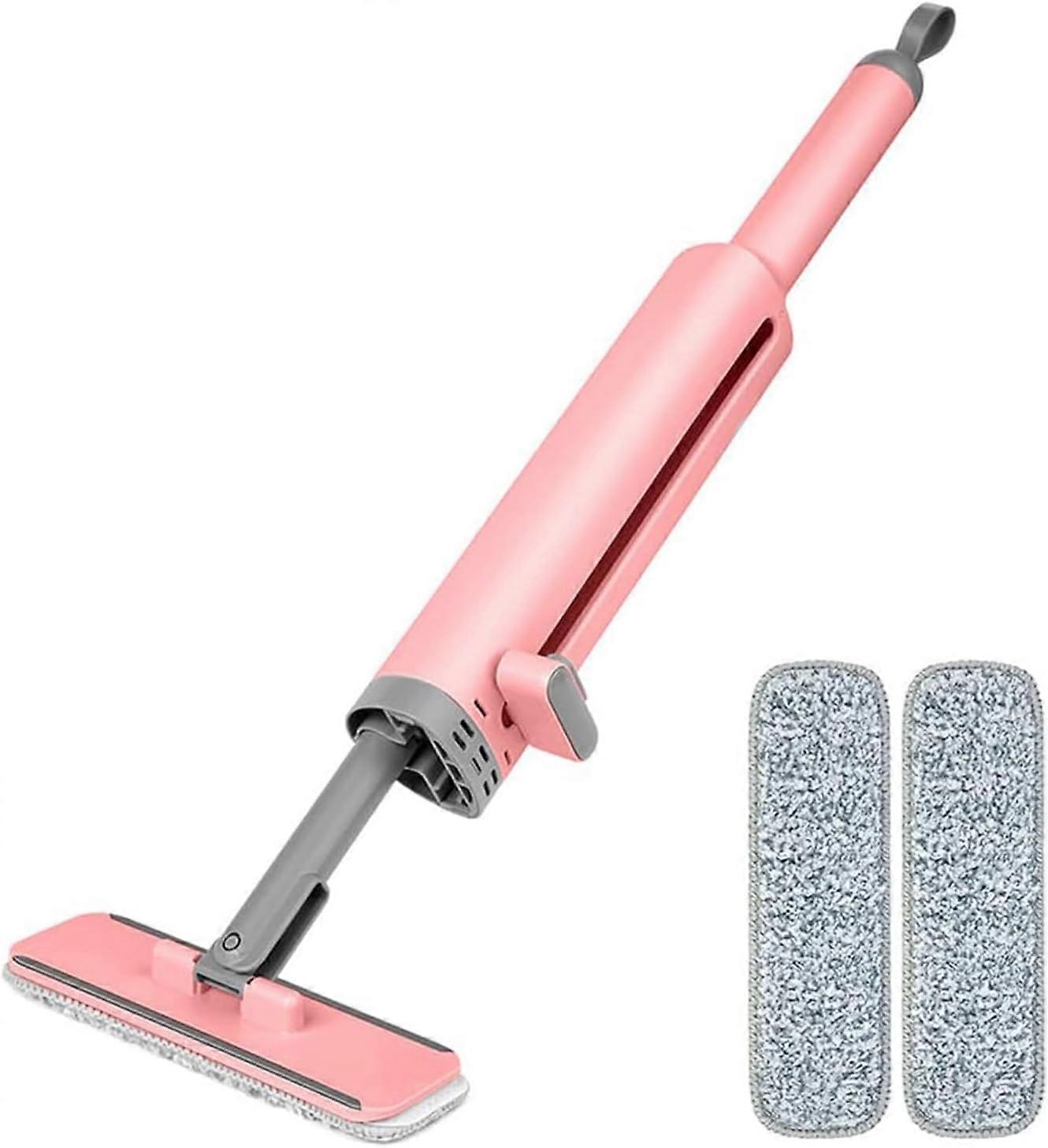Portable Self-Squeeze Mini Mop,Rotatable Mini Mop with Crevice Brush 2 Reusable Pads Lazy self-Washing Flat Mop, for Windows, Floors