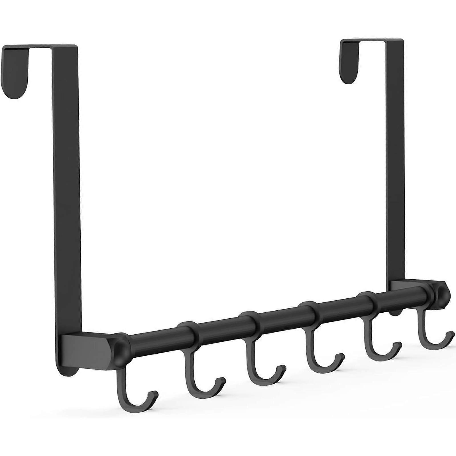 Kapı Kancası Rafları, Sağlam Metal Askılar Kancaları, Kapı Havlusu Tutucusu, Şapka Mont Çantalarını Asmak için 6 Kancalı