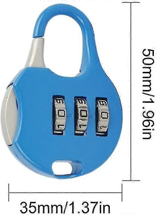 Combination Padlock 6 Pieces, 3 Digit Locker Padlock, Suitable For Gym, School