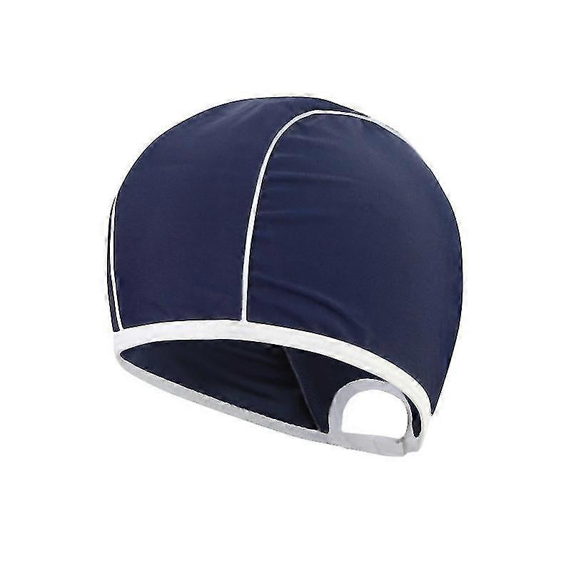 Swim Cap - 1 Piece, Adjustable Size, Fabric Material, Navy Blue