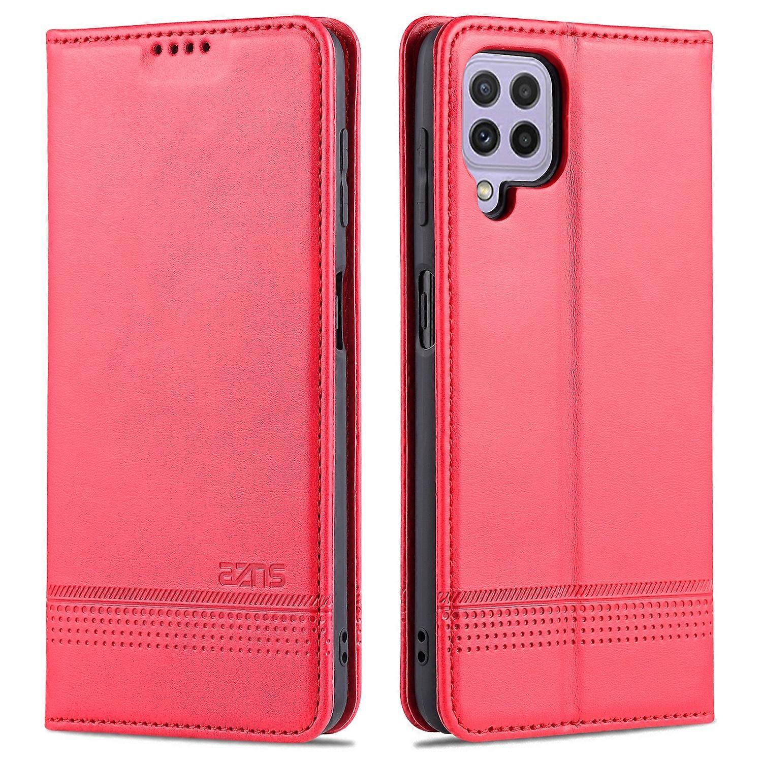 For Samsung Galaxy A22 4G Magnetic Calf Texture Case