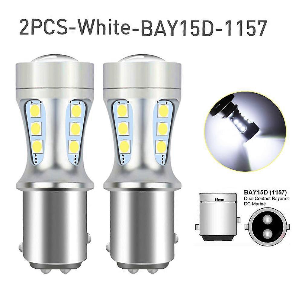 2x P21W BA15S LED Canbus 1156 BAY15D 1157 P21/5W LED Bulbs T15 R5W car lights 6500K White Brake car lights Reverse Lamp DRL T20 7443