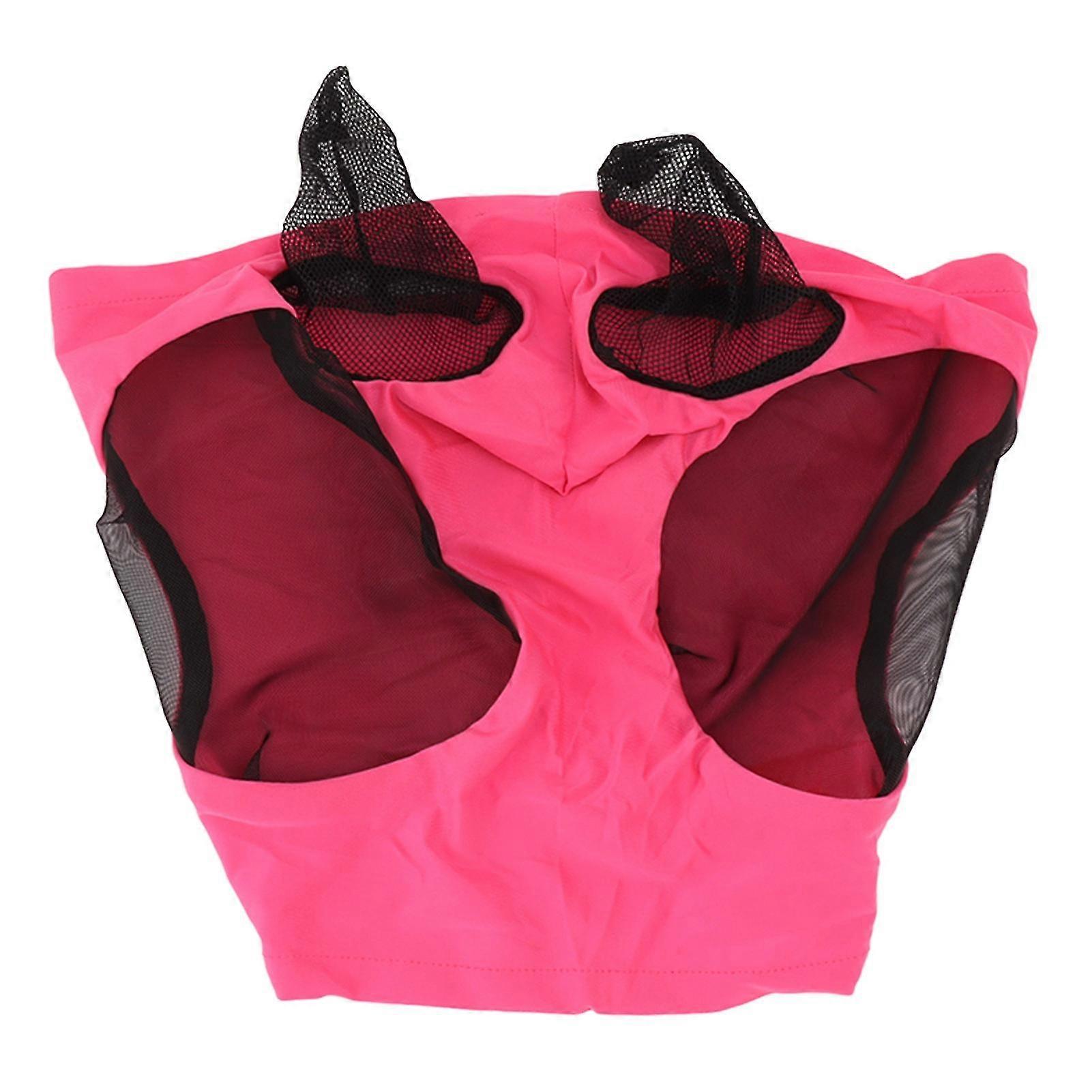 Horse Fly Mask with Ears - Breathable Elastic Riding Gear for Equestrian Use