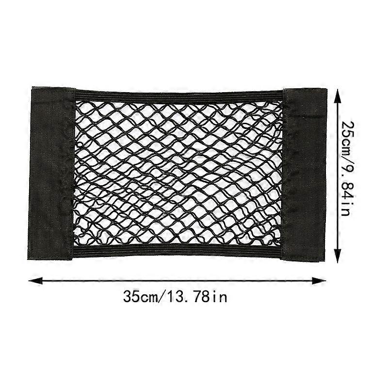 Car Rear Trunk Storage Net Seat Elastic String Net Magic Sticker Mesh Storage Bag Organizer Universal Auto Organizer