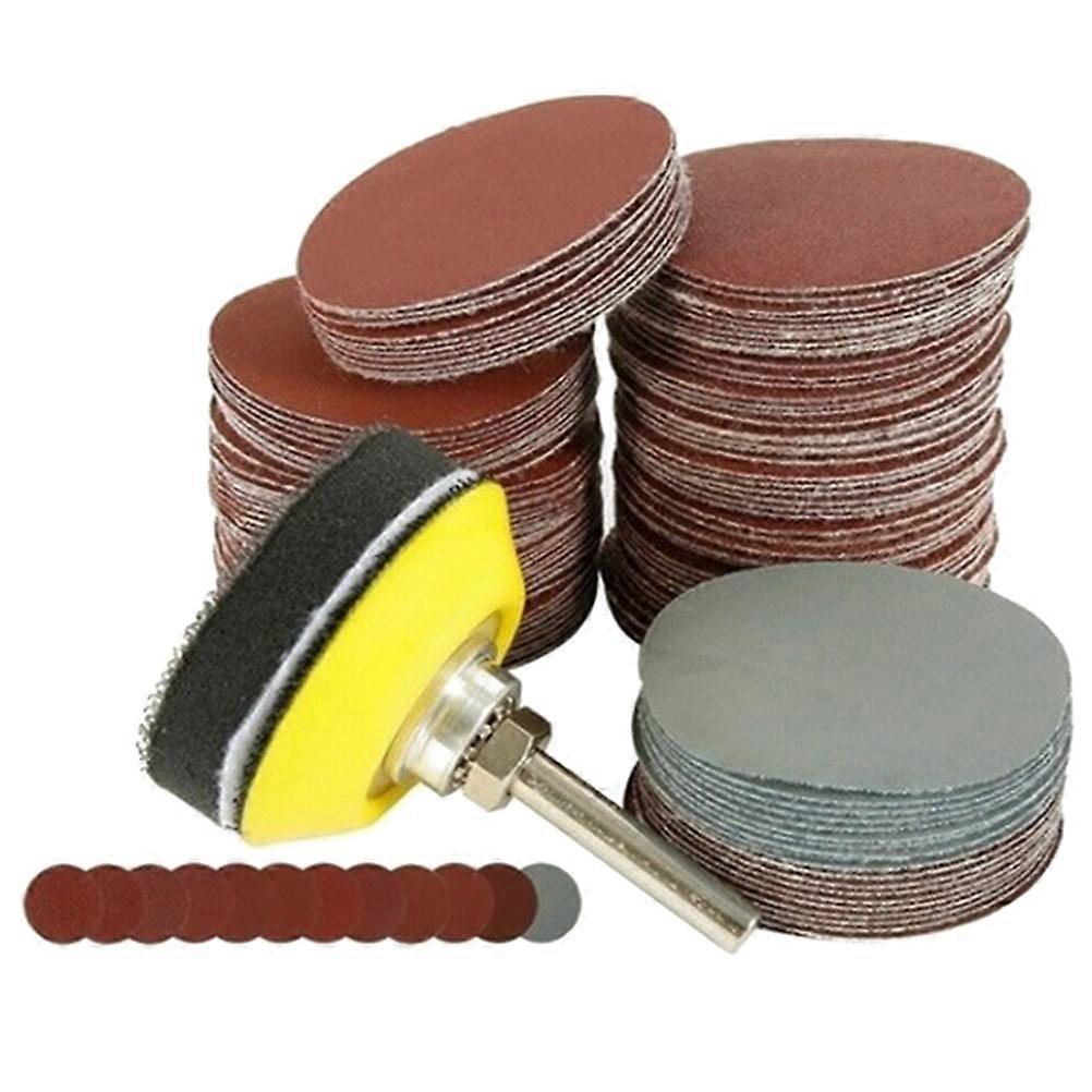 100pcs Emery Papers Flocking Round Self-Adhesion Emery Papers Simple Useful Durable Emery Papers
