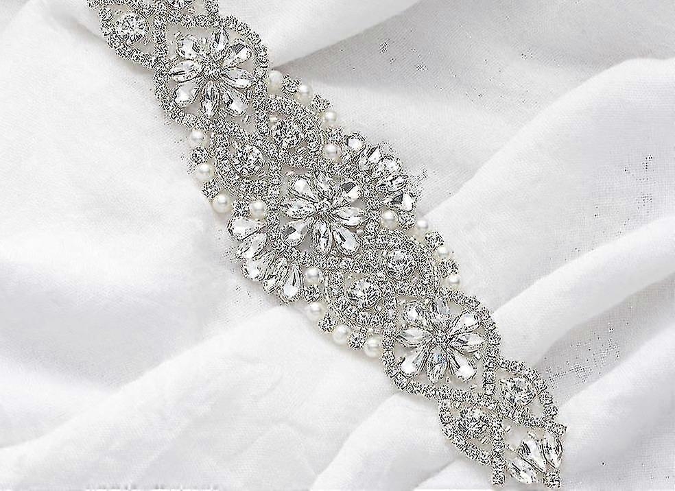 Rhinestone brudebelte, krystall sash - brudekjole tilbehør